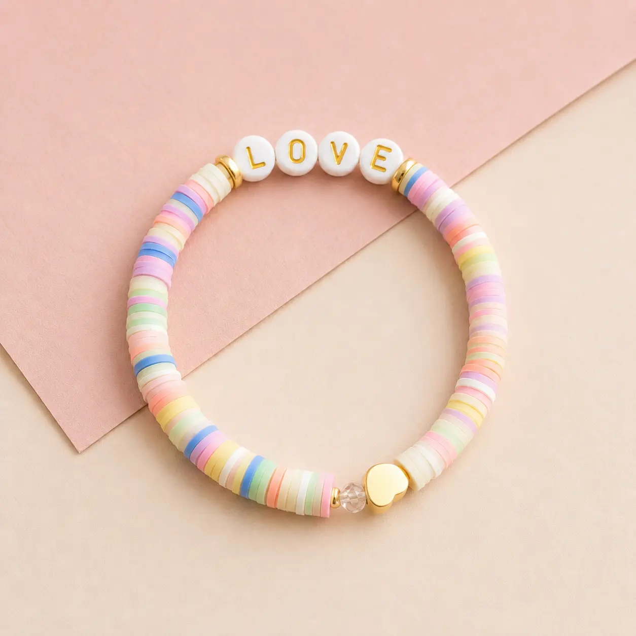 Pastel LOVE Letter Bracelet