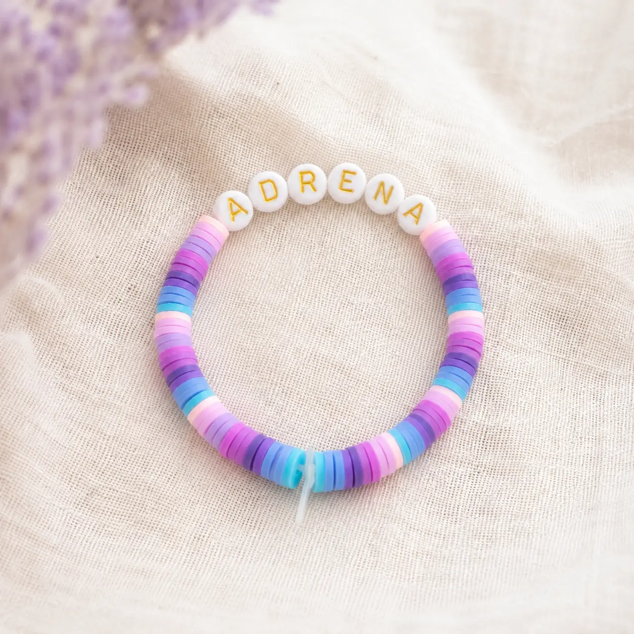 Personalised Name Bracelet – Purple Ombre