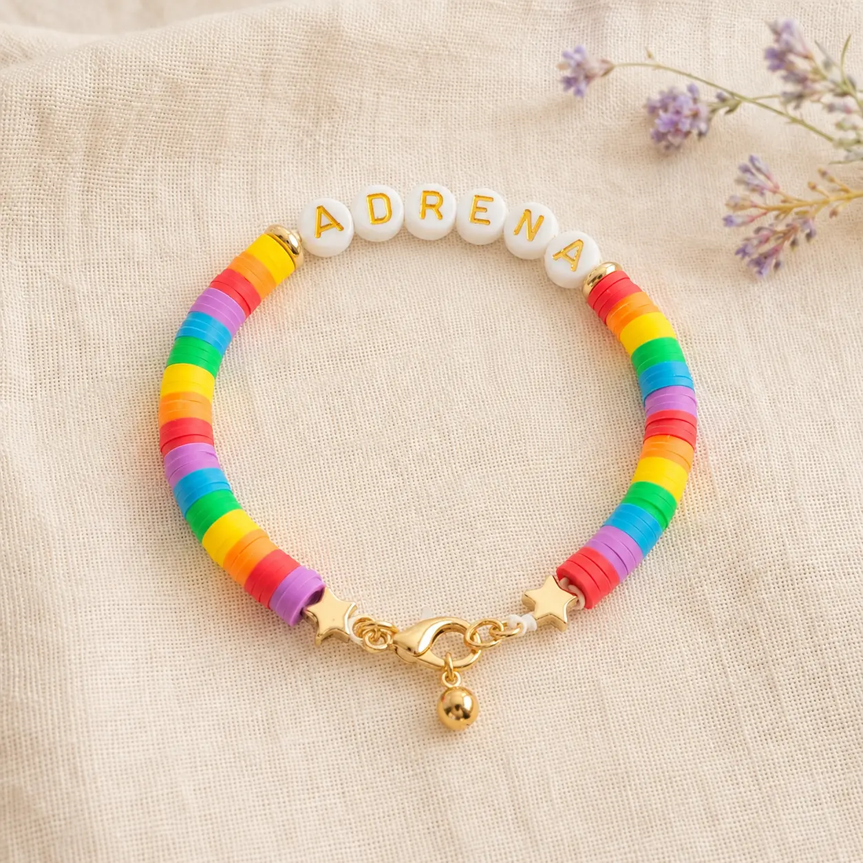 Personalised Name Bracelet – Rainbow